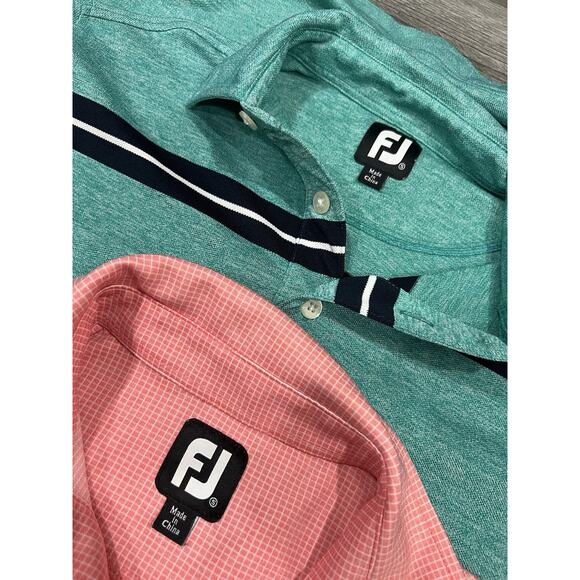 Foot Joy Men's (Lot Of 2) Pink/Aqua Size Small - Picture 2 of 8